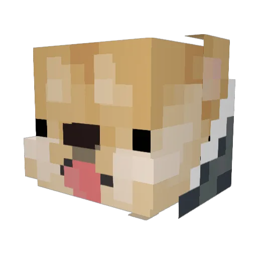 supertoon3 Minecraft avatar head, 3D render