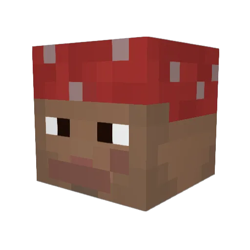 superultralydian Minecraft avatar head, 3D render