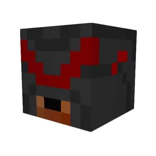 supervaider Minecraft avatar head, 3D render
