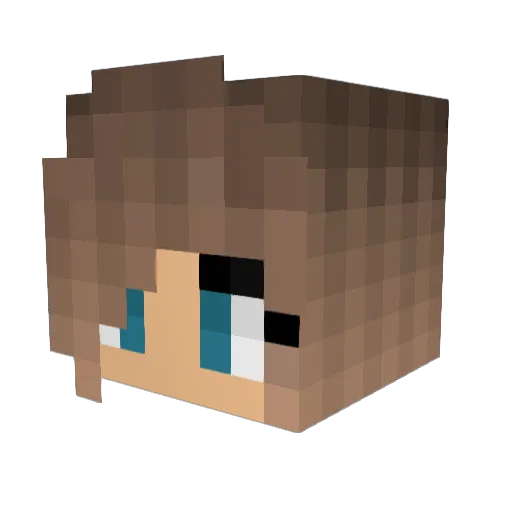 superwass Minecraft avatar head, 3D render