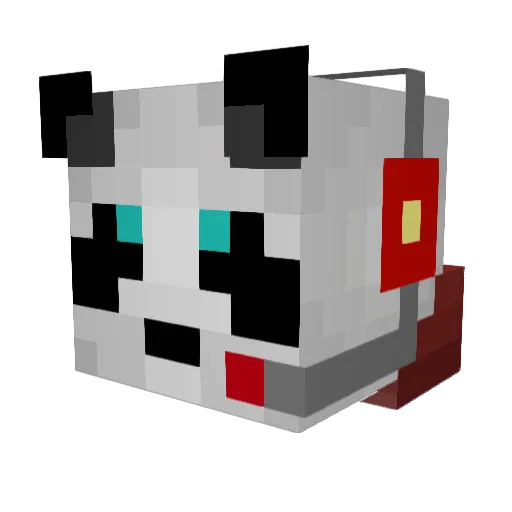 superwolfje Minecraft avatar head, 3D render