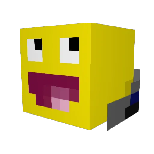 superyuusha Minecraft avatar head, 3D render