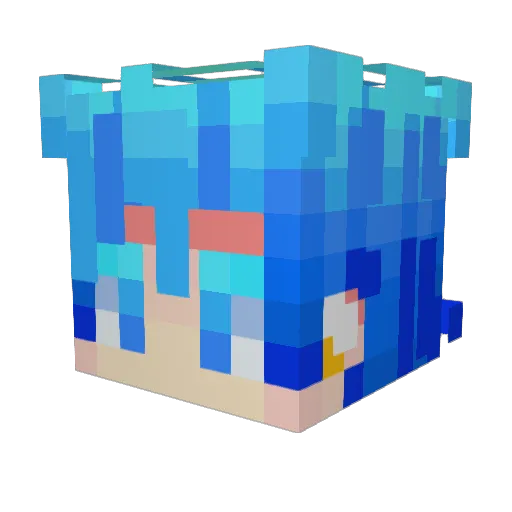 superzaki Minecraft avatar head, 3D render