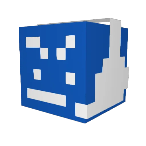 superzamm Minecraft avatar head, 3D render