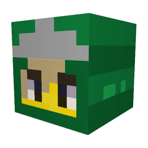 supfuel Minecraft avatar head, 3D render