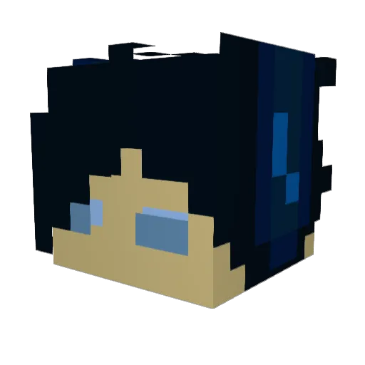 supgut Minecraft avatar head, 3D render