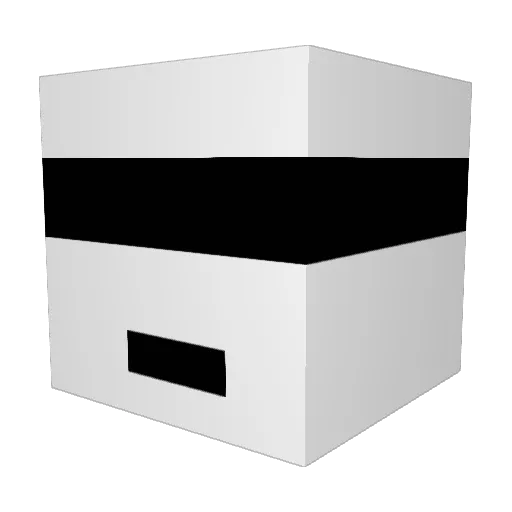 supliced Minecraft avatar head, 3D render