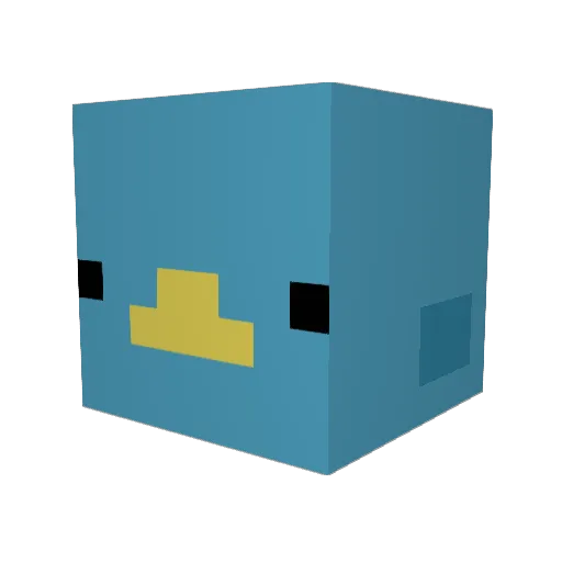 supofisher Minecraft avatar head, 3D render