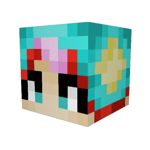 supooppi Minecraft avatar head, 3D render