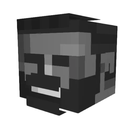 supozitware Minecraft avatar head, 3D render