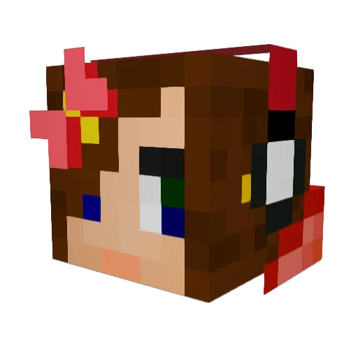 supperisa Minecraft avatar head, 3D render