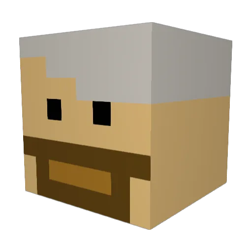supr_valle Minecraft avatar head, 3D render