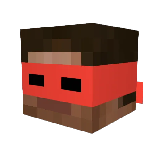 supra183 Minecraft avatar head, 3D render