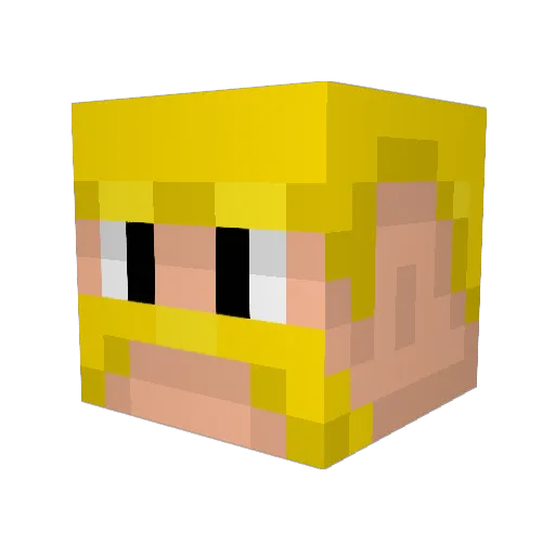 supra86 Minecraft avatar head, 3D render