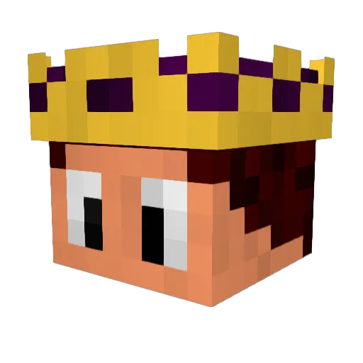 suprakan Minecraft avatar head, 3D render