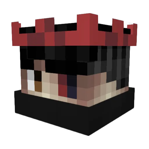 suprcme Minecraft avatar head, 3D render