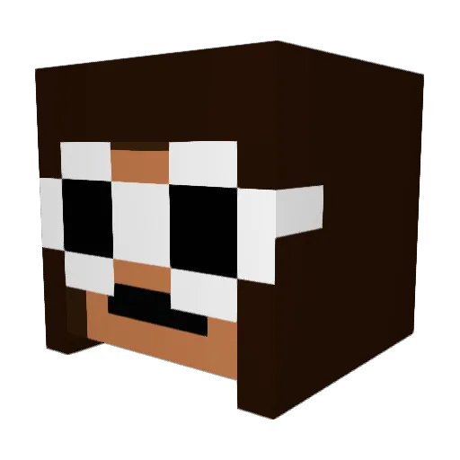 supremeshots Minecraft avatar head, 3D render