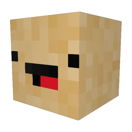 supremethick Minecraft avatar head, 3D render