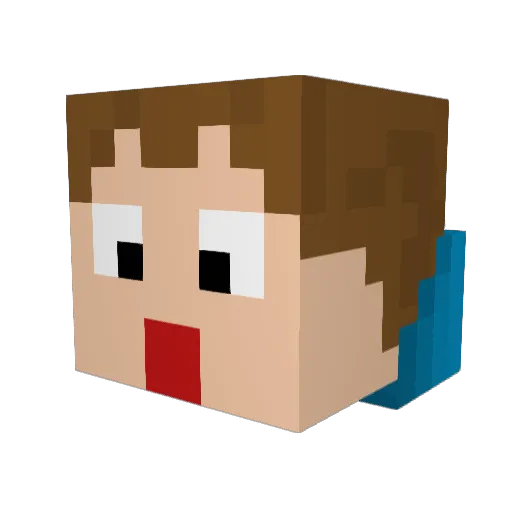 supukuro0609 Minecraft avatar head, 3D render