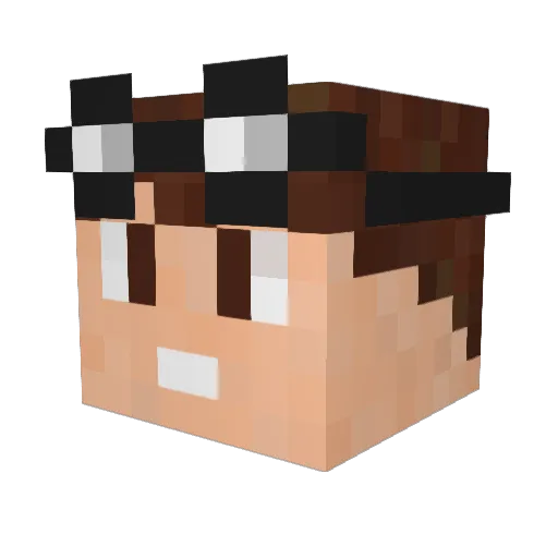 supzz Minecraft avatar head, 3D render