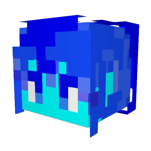suramui_ Minecraft avatar head, 3D render