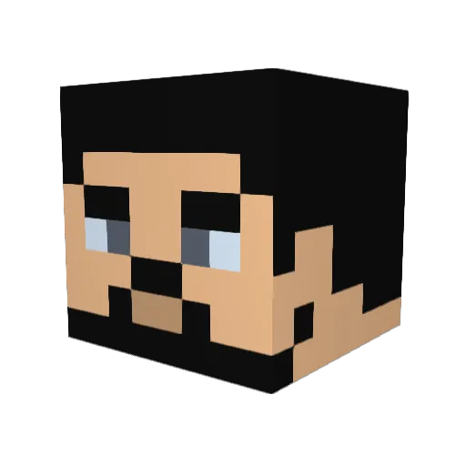 sureelmk Minecraft avatar head, 3D render