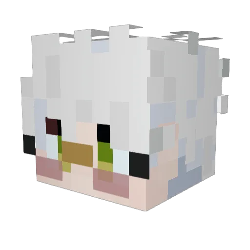 suremiku Minecraft avatar head, 3D render