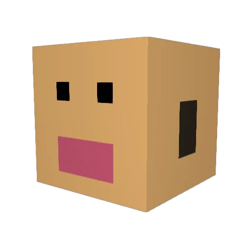 surfingbossly Minecraft avatar head, 3D render