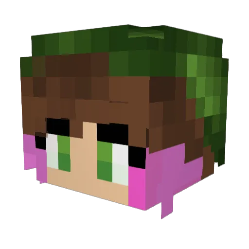 surfkawena Minecraft avatar head, 3D render