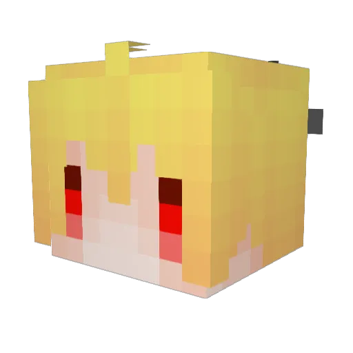 surianoka Minecraft avatar head, 3D render