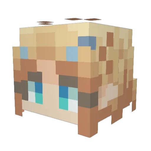 surrealmelon Minecraft avatar head, 3D render