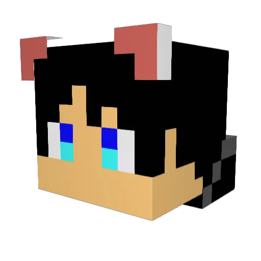 surumeika_ Minecraft avatar head, 3D render