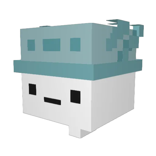 surviv3 Minecraft avatar head, 3D render