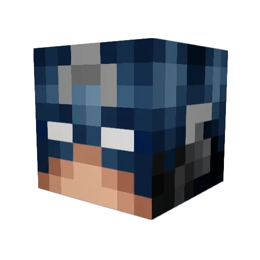 survive123 Minecraft avatar head, 3D render