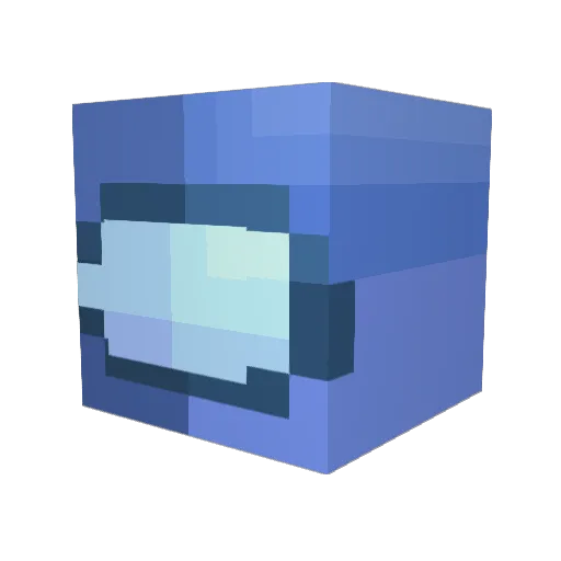 sus_shark Minecraft avatar head, 3D render
