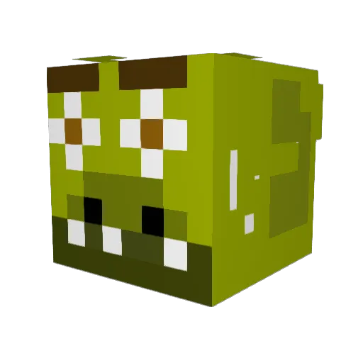 susanas Minecraft avatar head, 3D render