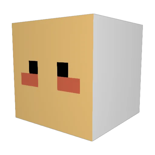 susanghi Minecraft avatar head, 3D render