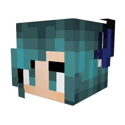 suseven Minecraft avatar head, 3D render