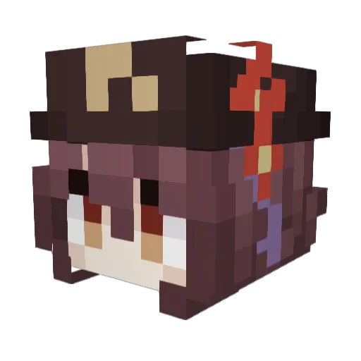sushicurry Minecraft avatar head, 3D render