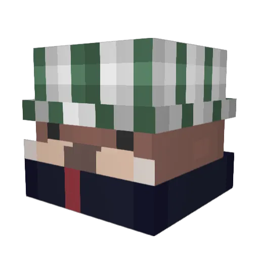 sushidesune Minecraft avatar head, 3D render