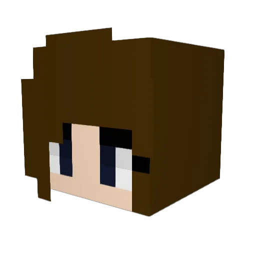 sushigirlie Minecraft avatar head, 3D render