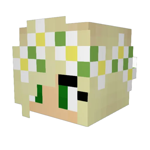 sushihannah Minecraft avatar head, 3D render