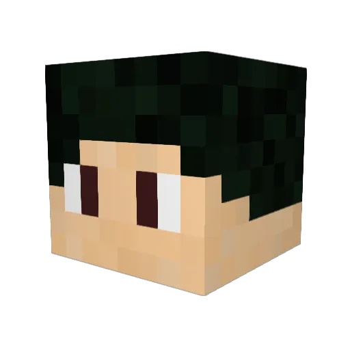 sushimane Minecraft avatar head, 3D render