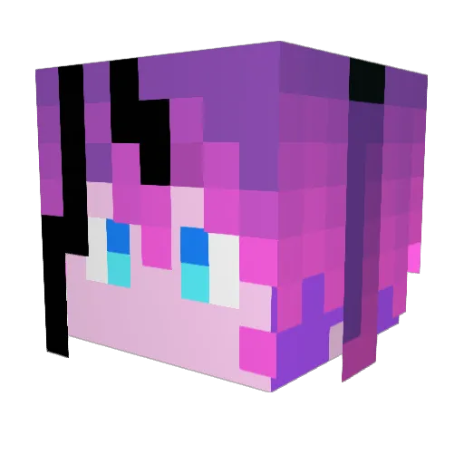 sushisusy Minecraft avatar head, 3D render