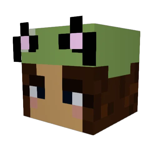 susiecinnamon Minecraft avatar head, 3D render