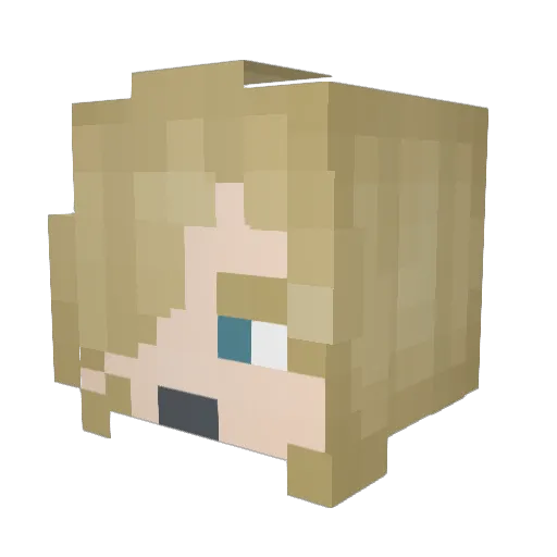 susmiser Minecraft avatar head, 3D render