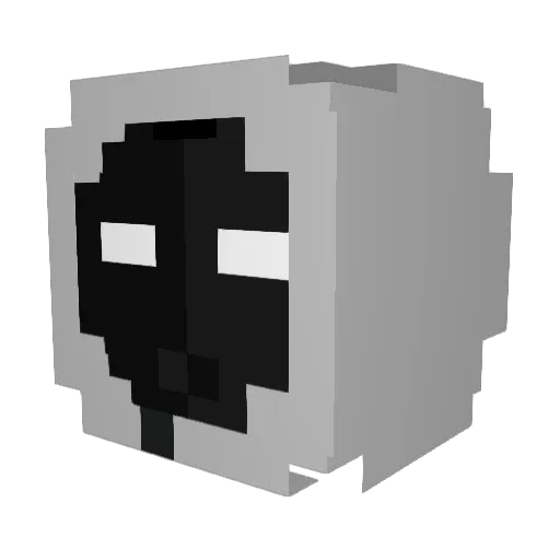 suspect_tv Minecraft avatar head, 3D render