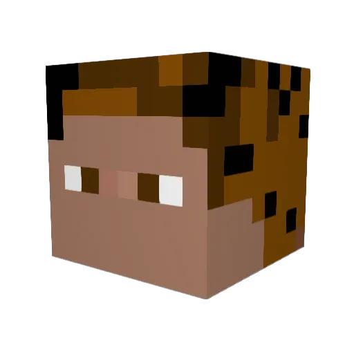 suspectxz Minecraft avatar head, 3D render
