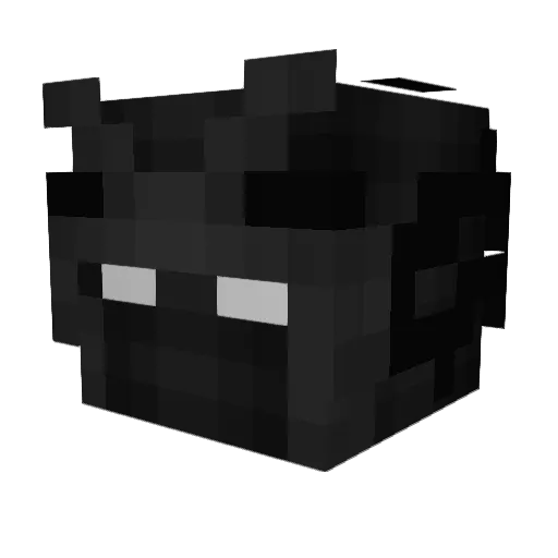suspenseful Minecraft avatar head, 3D render