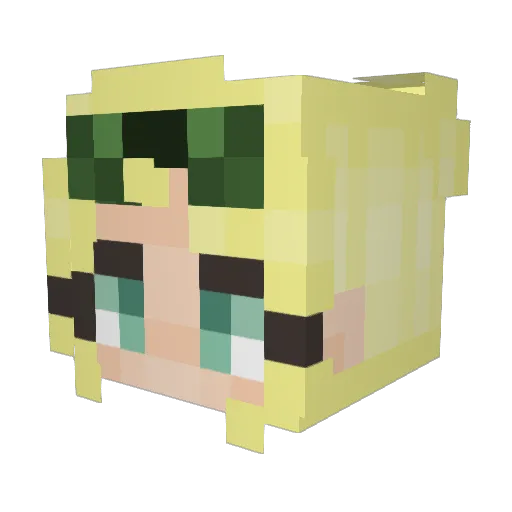 suspurplepowder Minecraft avatar head, 3D render